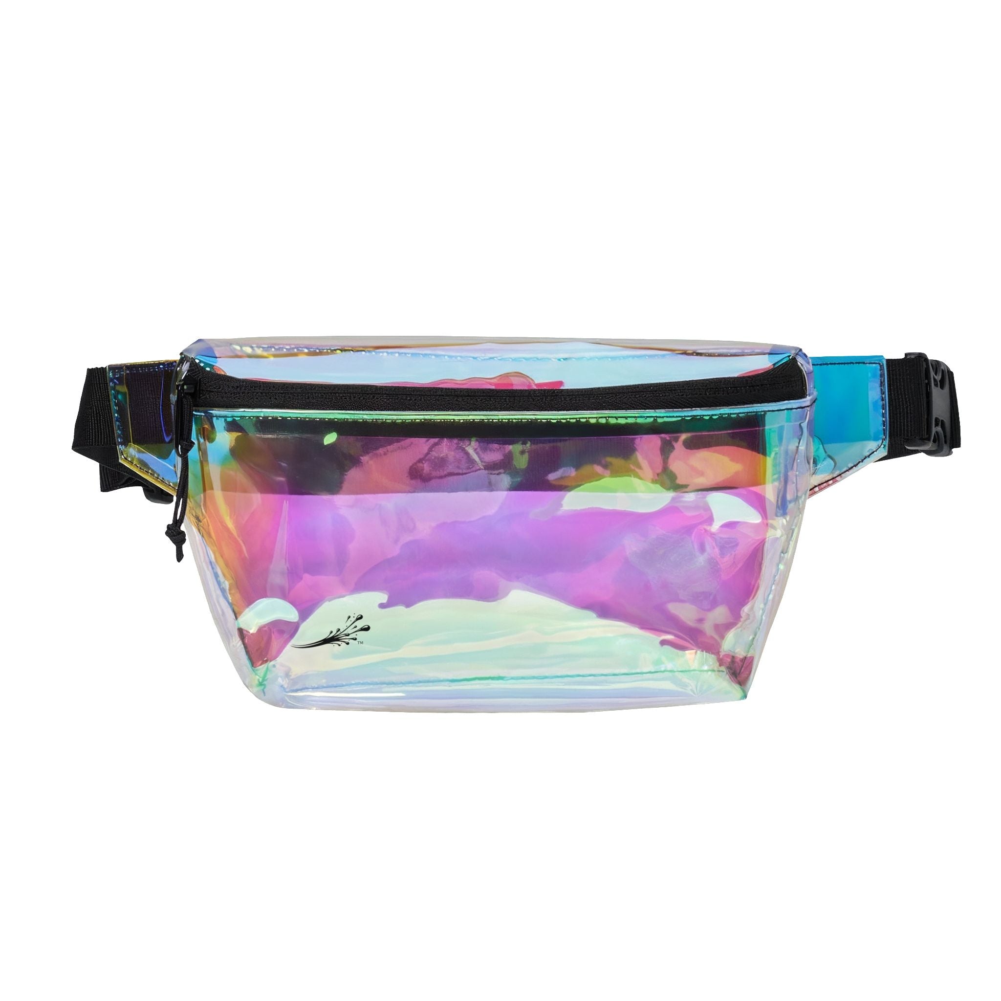 Clear & Black Transparent Fanny Pack — Stadium-Approved PVC Waist Bag