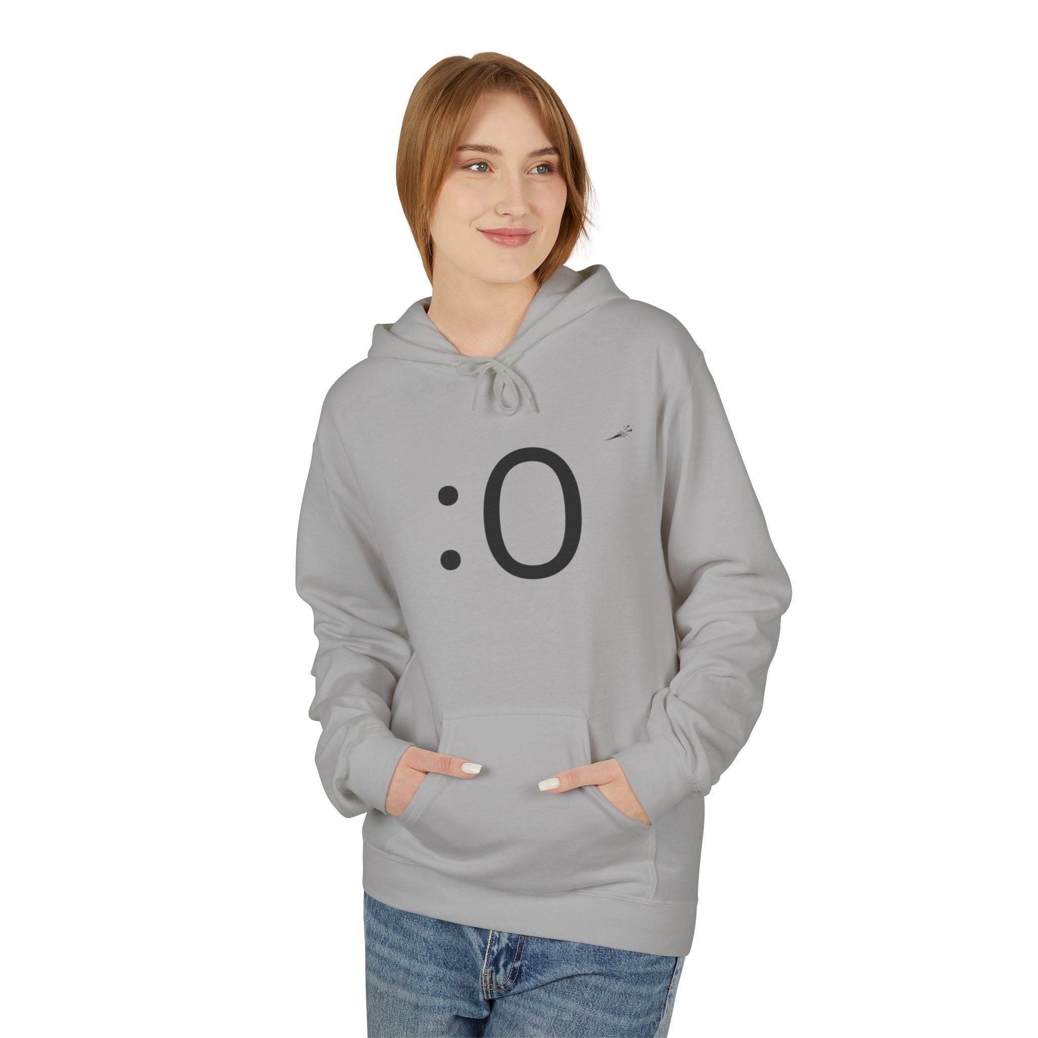 Smiley Face Hoodie – Minimal Emoticon Graphic Pullover