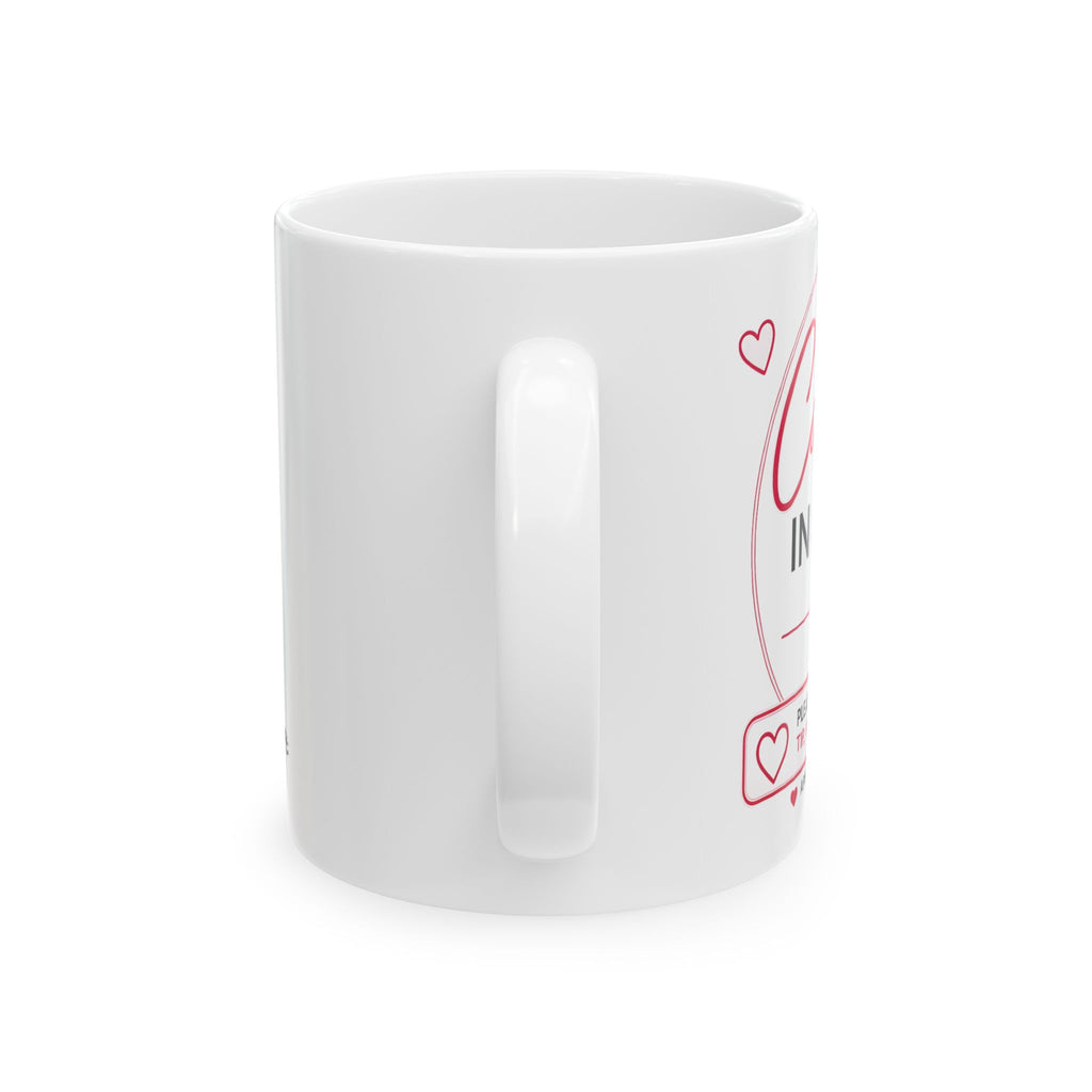 Ceramic Mug - Camming Cute Pink Heart Coffee Cup (11oz/15oz)