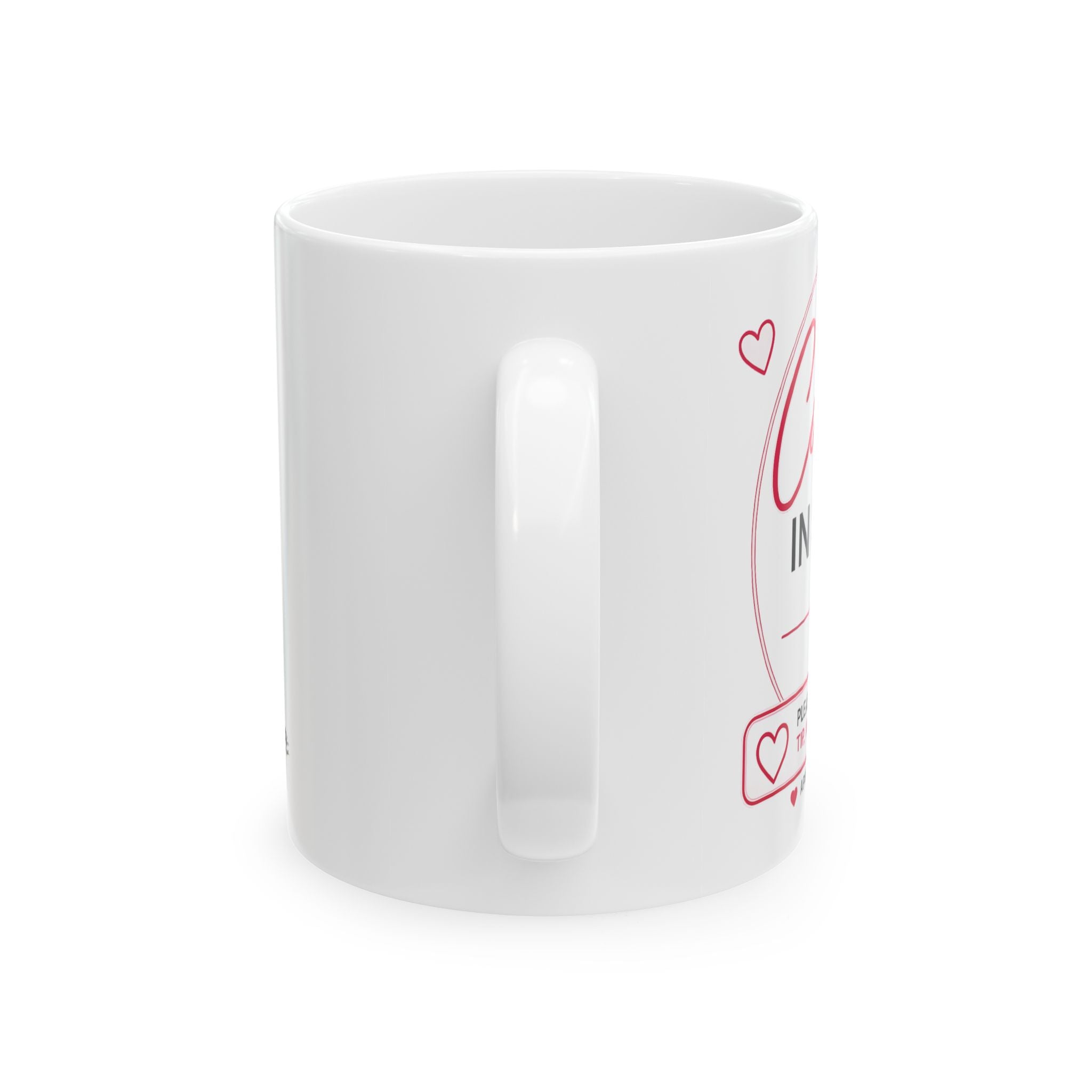 Ceramic Mug - Camming Cute Pink Heart Coffee Cup (11oz/15oz)