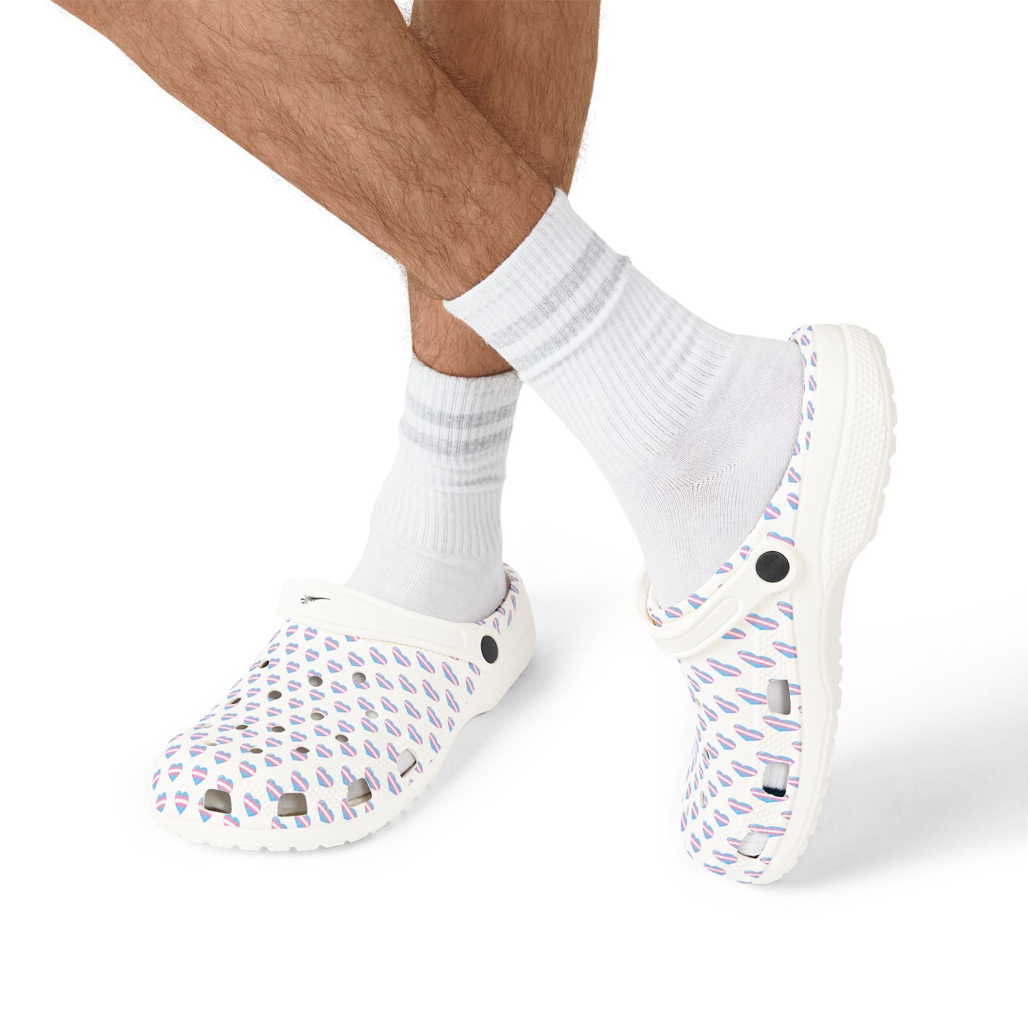 Trans Pride Heart-EVA Foam Rubber Shoes (AOP)