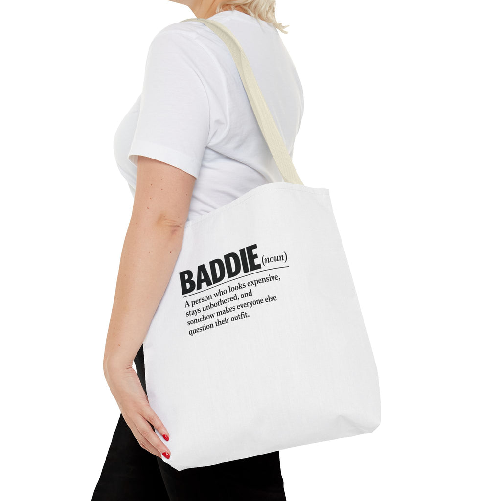 Baddie Definition Tote Bag — Funny Fashion Quote Canvas Tote
