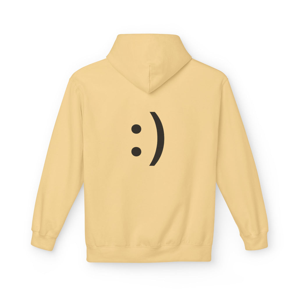 Smiley Face Hoodie – Minimal Emoticon Graphic Pullover