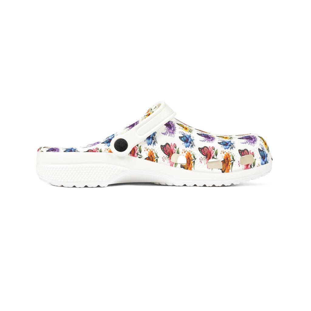 Butterfly Floral Clogs-EVA Foam Rubber Shoes (AOP)