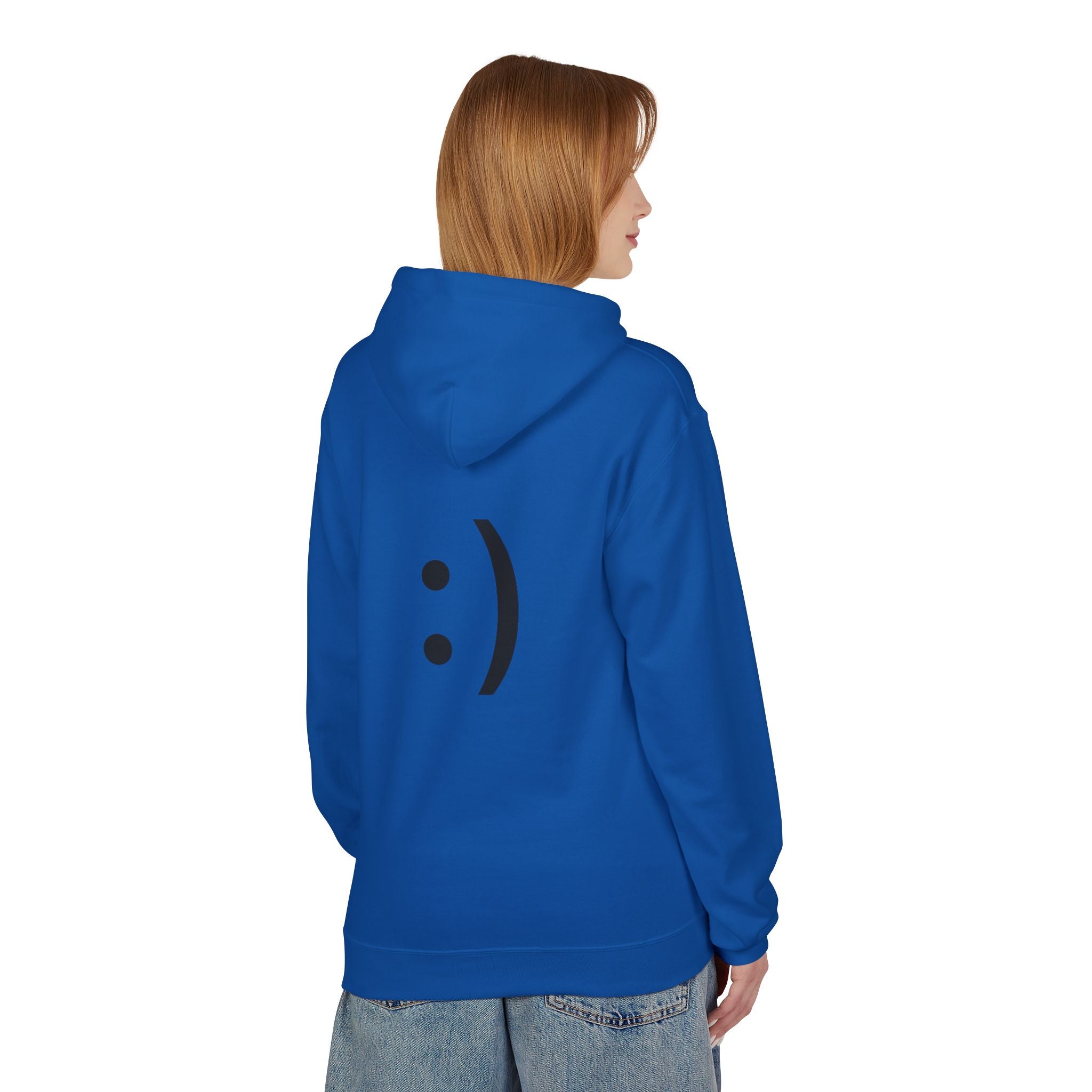 Smiley Face Hoodie – Minimal Emoticon Graphic Pullover