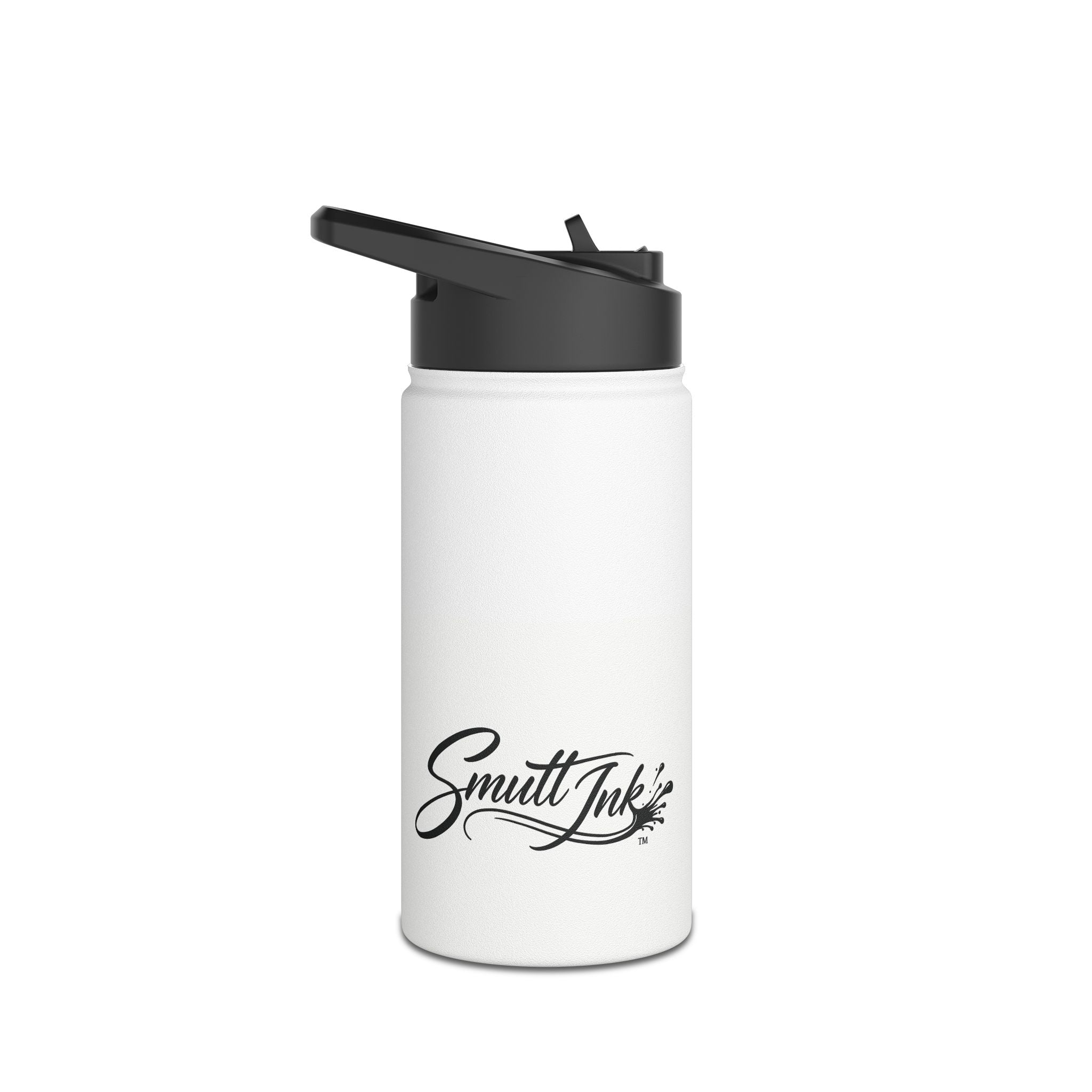 Smutt Ink Stainless Steel Water Bottle – Insulated Drink Bottle with Script Logo