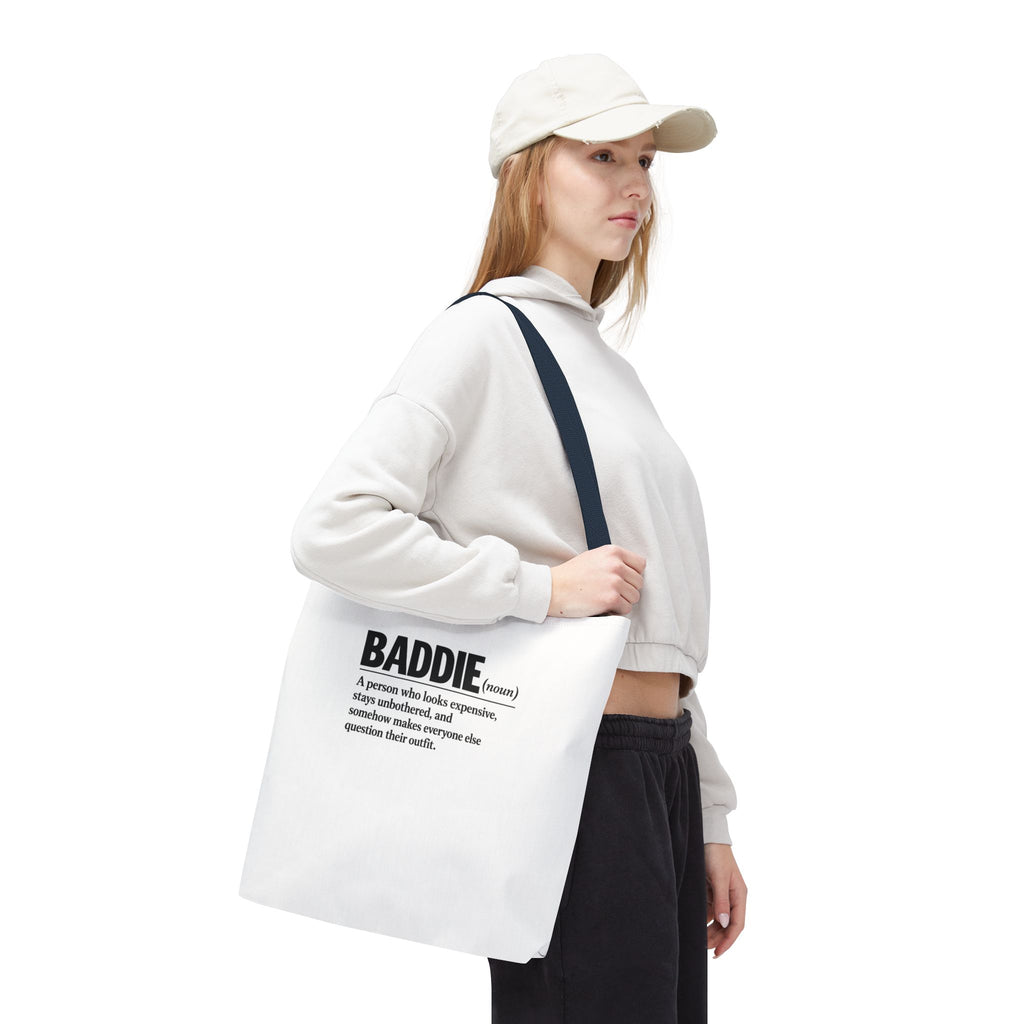 Baddie Definition Tote Bag — Funny Fashion Quote Canvas Tote