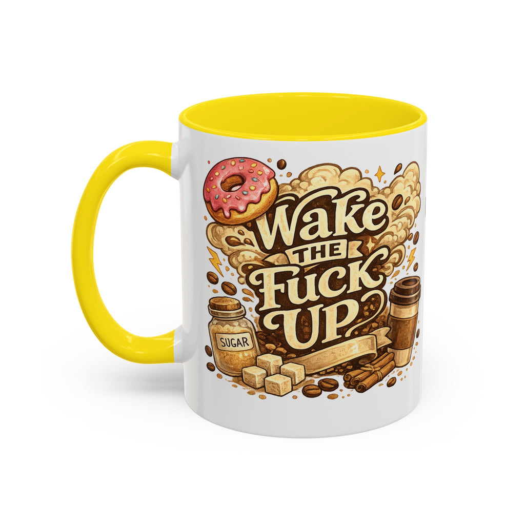 Wake The F*** Up Coffee Mug — Funny Morning Caffeine Gift (11/15oz)