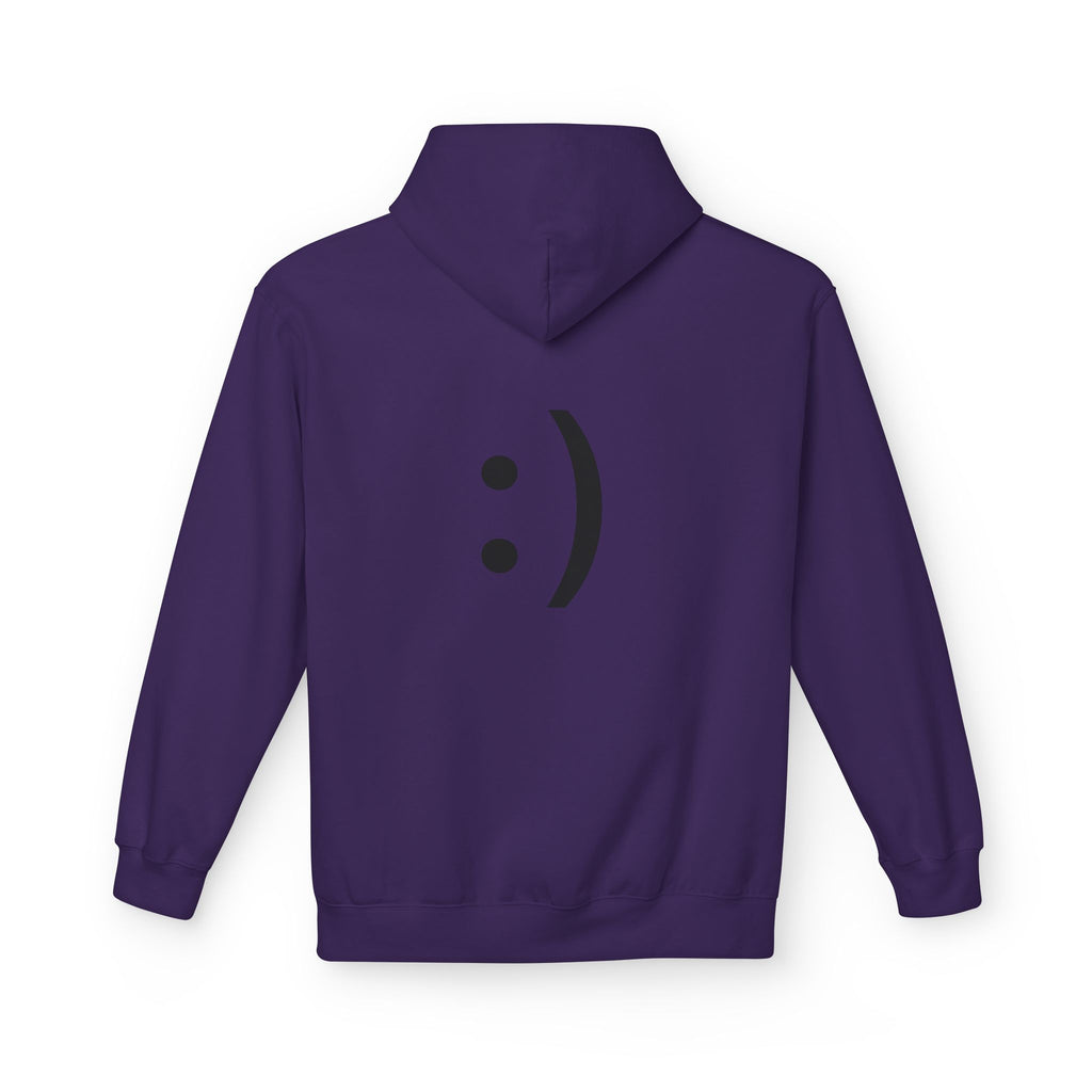 Smiley Face Hoodie – Minimal Emoticon Graphic Pullover