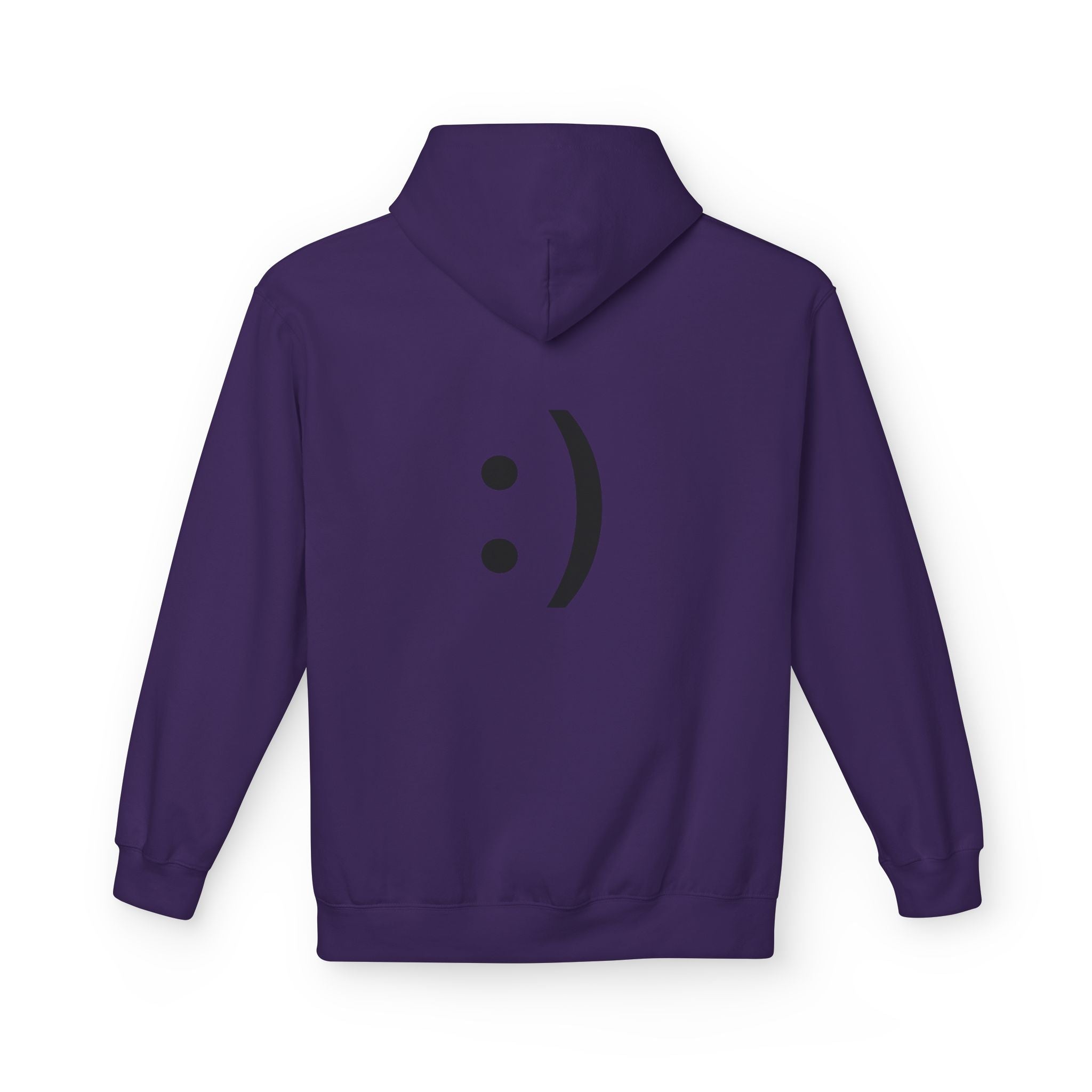 Smiley Face Hoodie – Minimal Emoticon Graphic Pullover