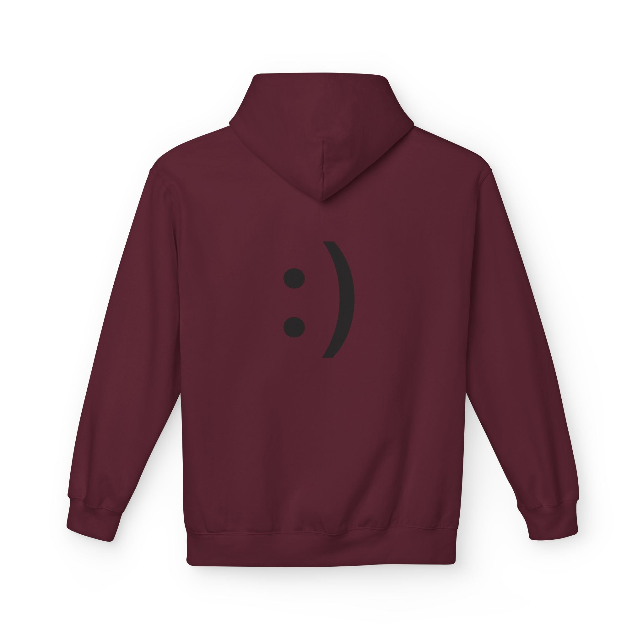 Smiley Face Hoodie – Minimal Emoticon Graphic Pullover