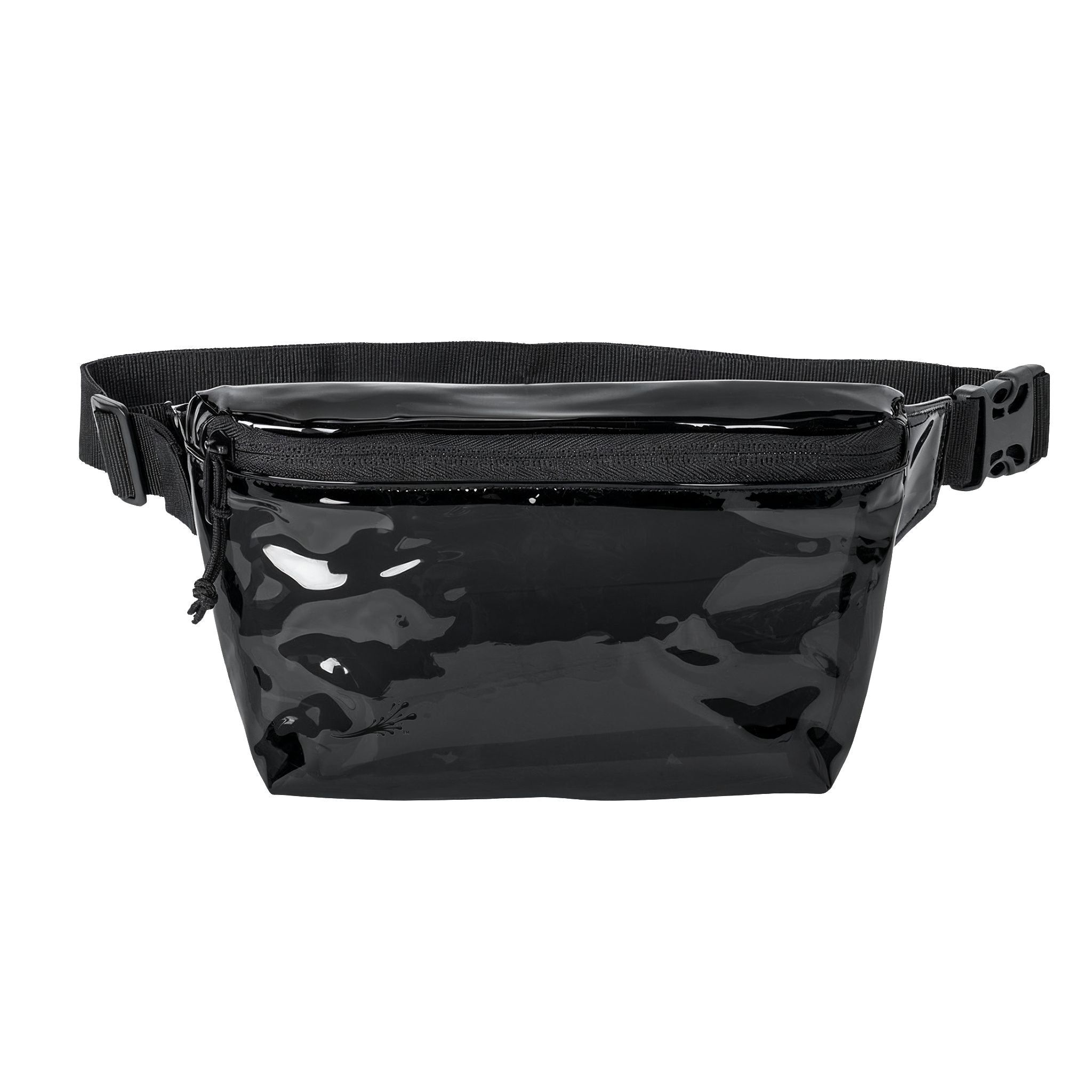 Clear & Black Transparent Fanny Pack — Stadium-Approved PVC Waist Bag