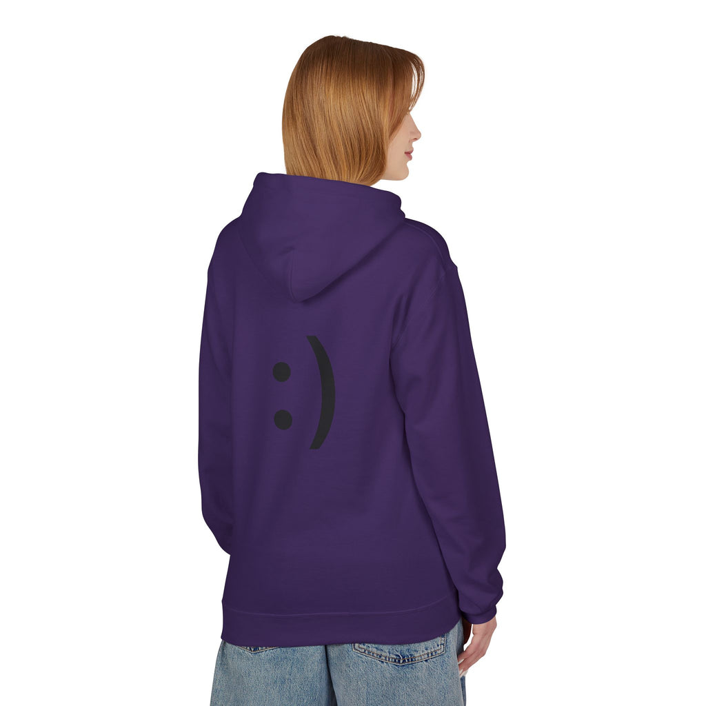 Smiley Face Hoodie – Minimal Emoticon Graphic Pullover