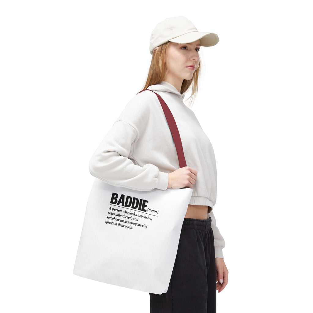Baddie Definition Tote Bag — Funny Fashion Quote Canvas Tote