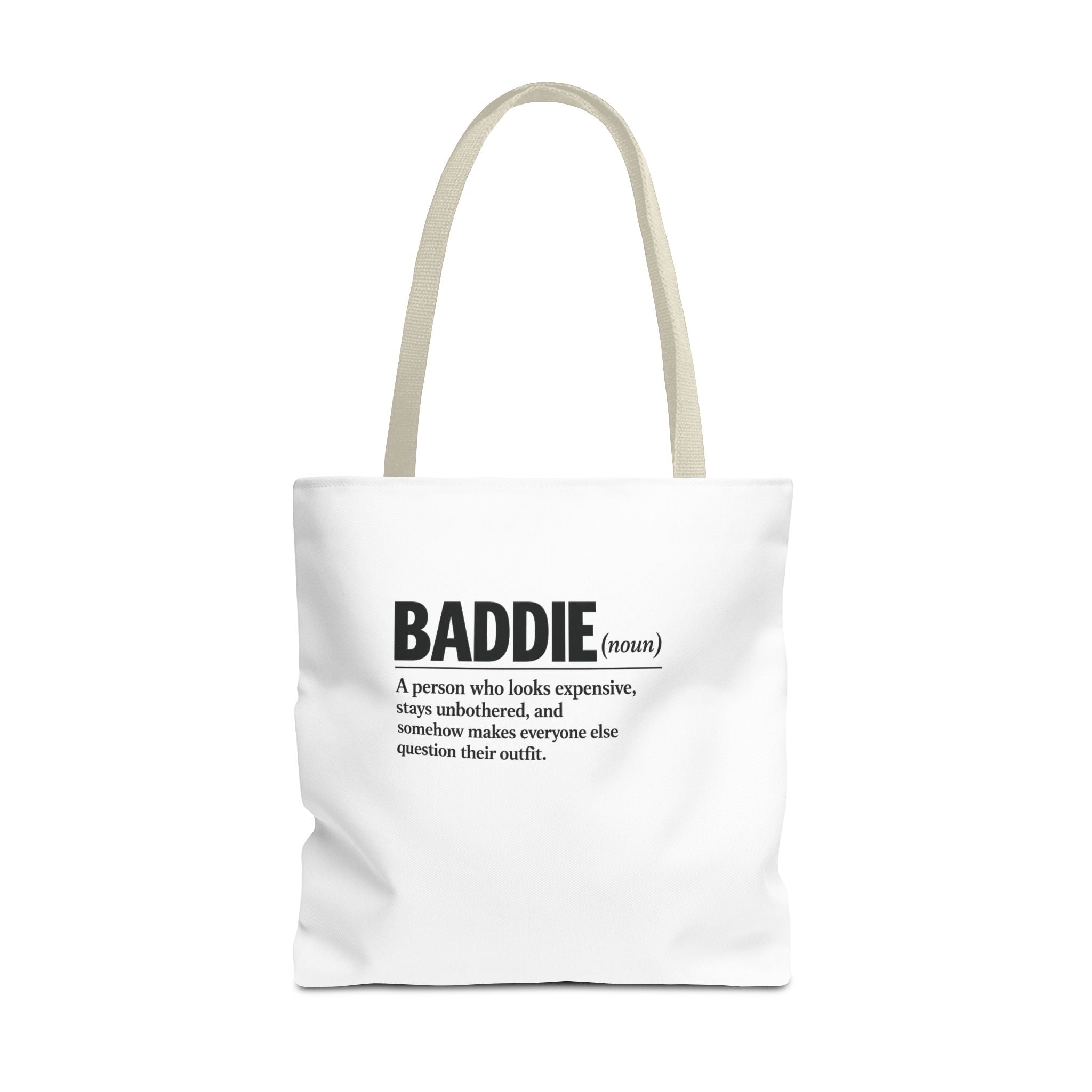 Baddie Definition Tote Bag — Funny Fashion Quote Canvas Tote