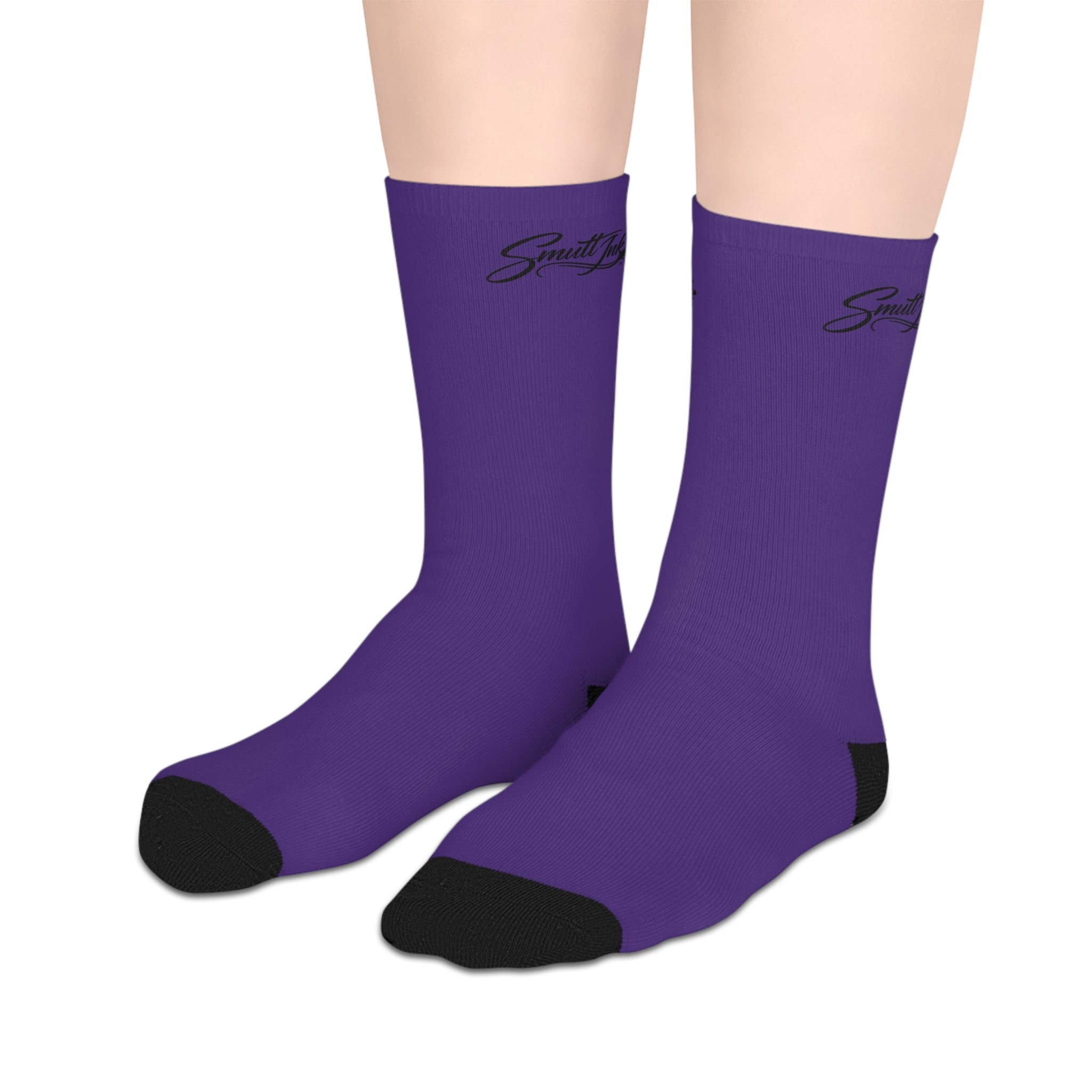 Purple 'Sister' Mid-Length Socks — Cozy Crew Socks for Gifts & Everyday Wear