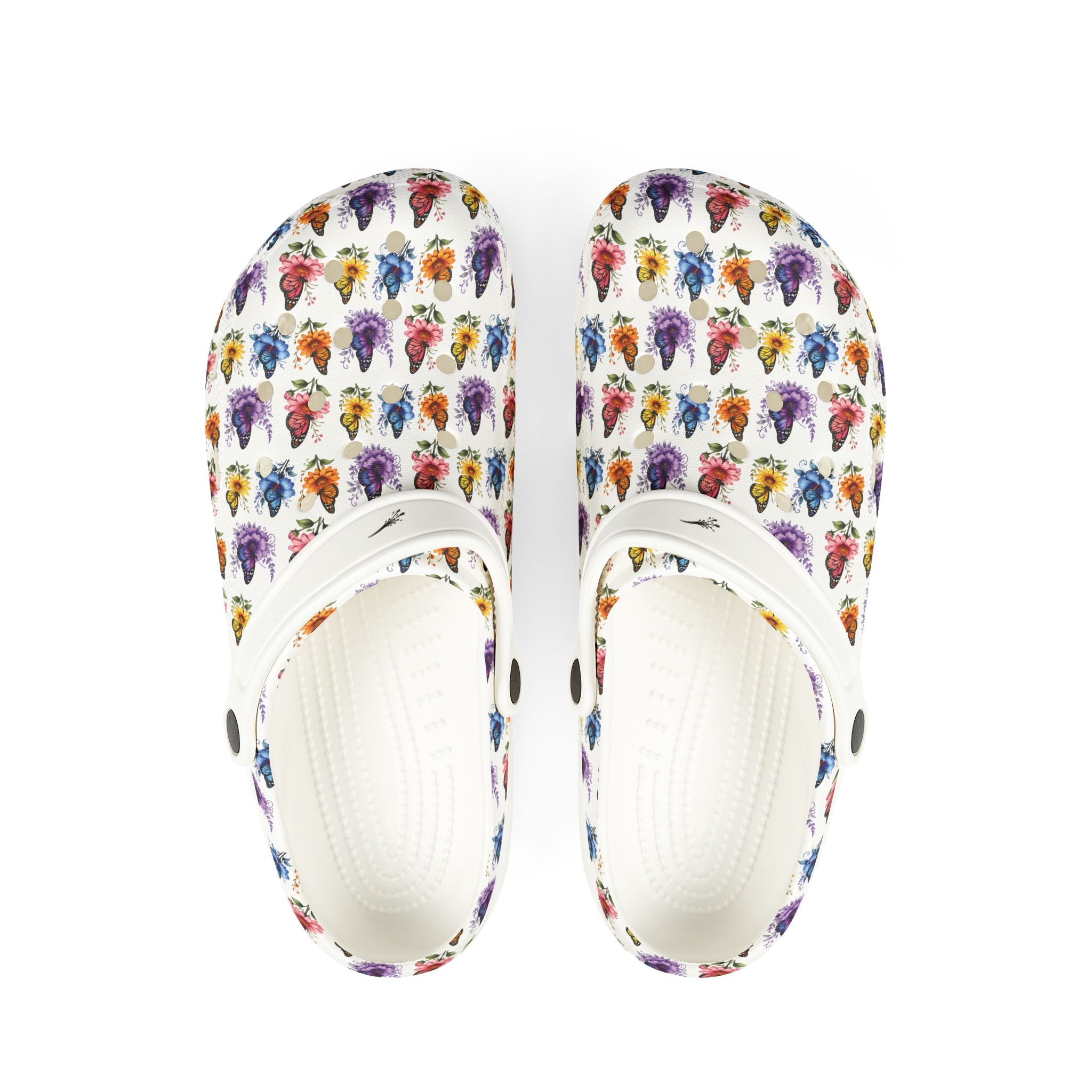 Butterfly Floral Clogs-EVA Foam Rubber Shoes (AOP)