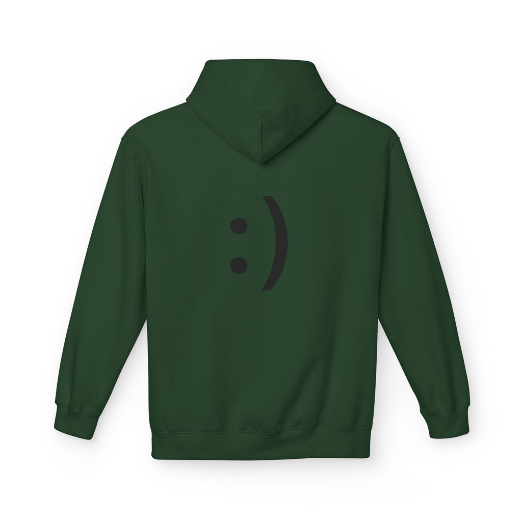 Smiley Face Hoodie – Minimal Emoticon Graphic Pullover