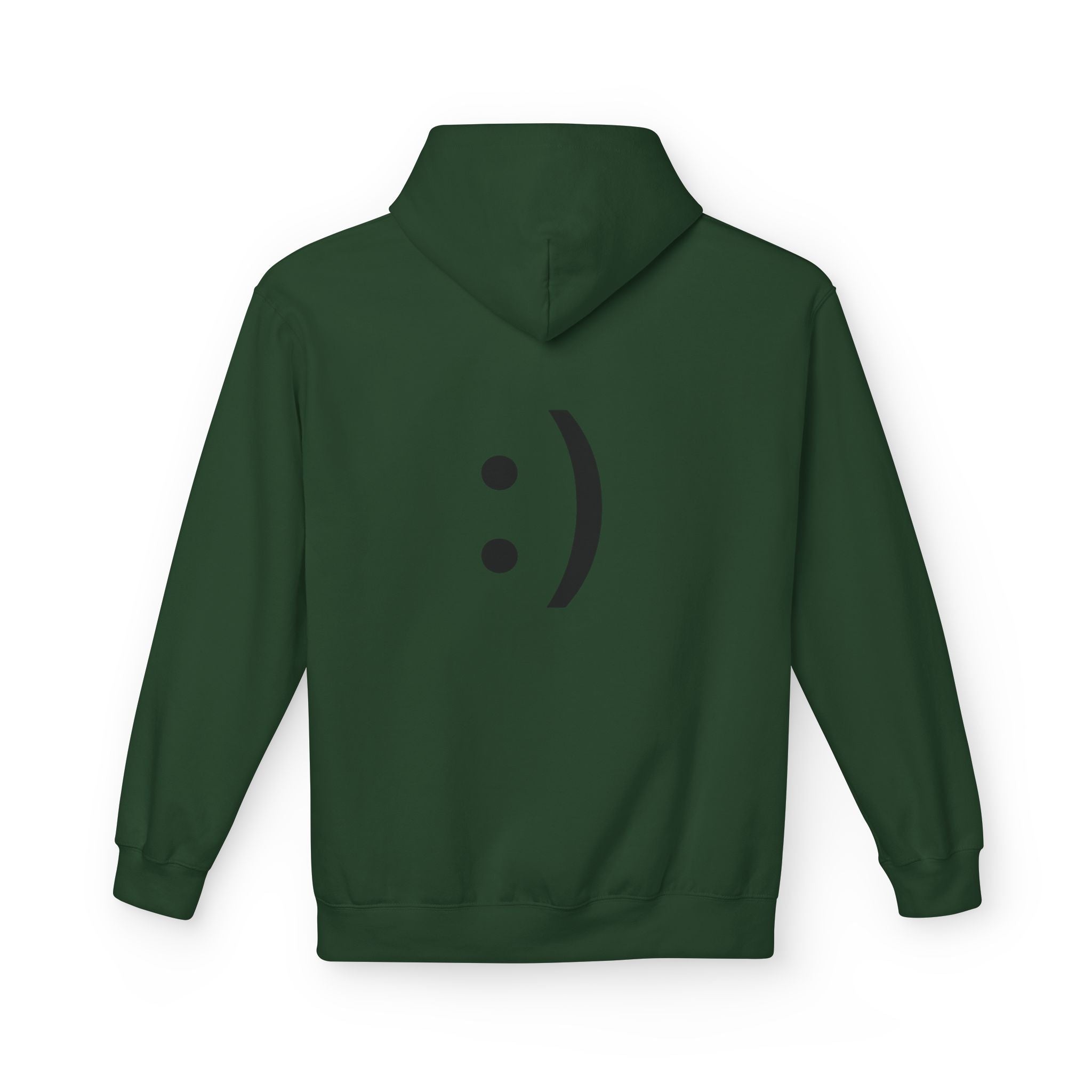 Smiley Face Hoodie – Minimal Emoticon Graphic Pullover