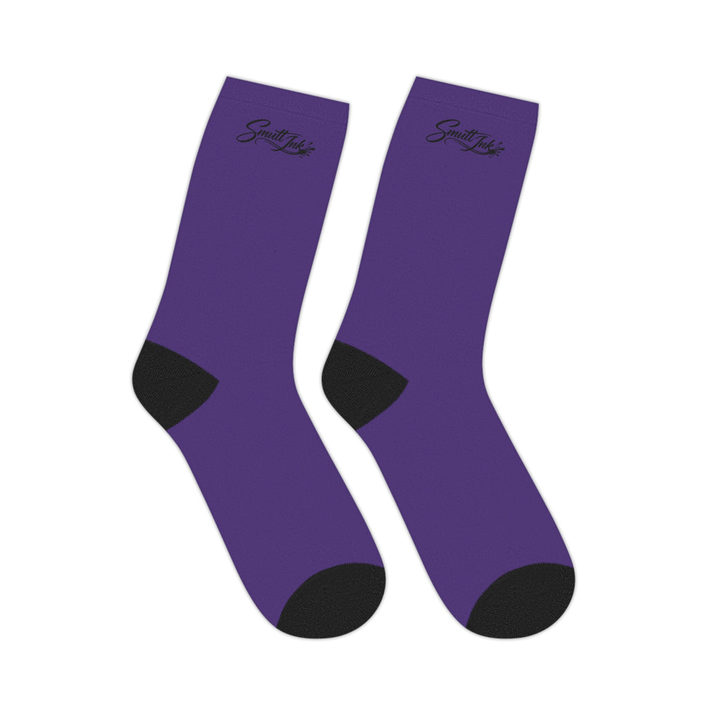 Purple 'Sister' Mid-Length Socks — Cozy Crew Socks for Gifts & Everyday Wear
