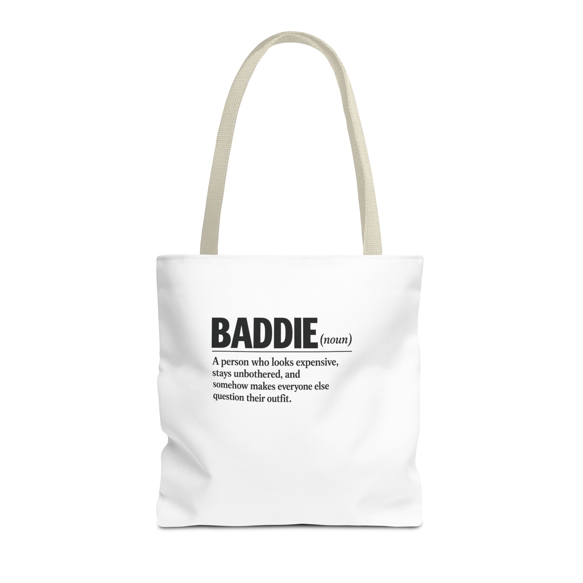 Baddie Definition Tote Bag — Funny Fashion Quote Canvas Tote