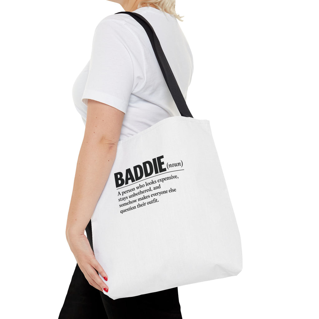 Baddie Definition Tote Bag — Funny Fashion Quote Canvas Tote