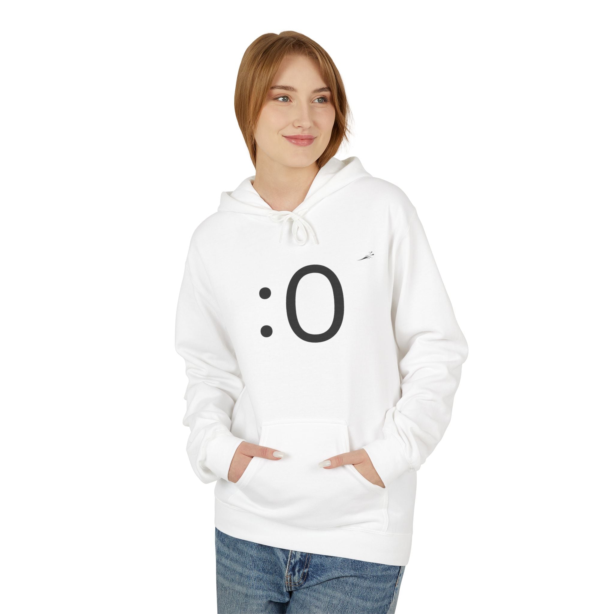 Smiley Face Hoodie – Minimal Emoticon Graphic Pullover