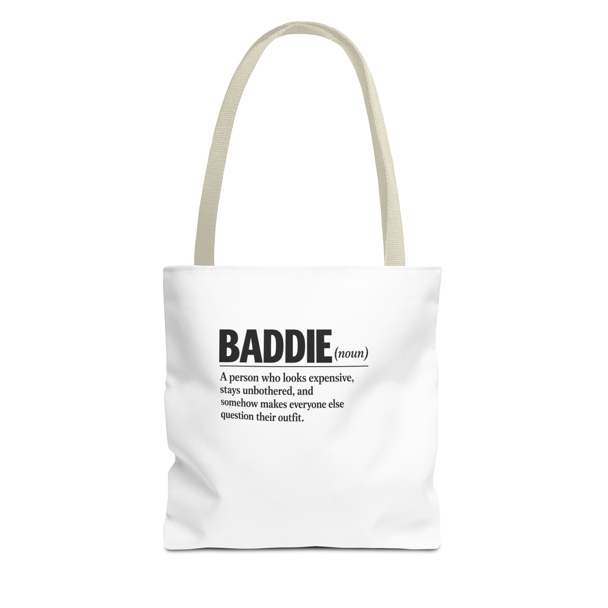 Baddie Definition Tote Bag — Funny Fashion Quote Canvas Tote