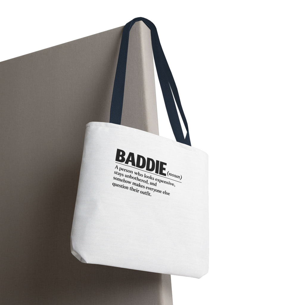 Baddie Definition Tote Bag — Funny Fashion Quote Canvas Tote