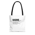 Baddie Definition Tote Bag — Funny Fashion Quote Canvas Tote
