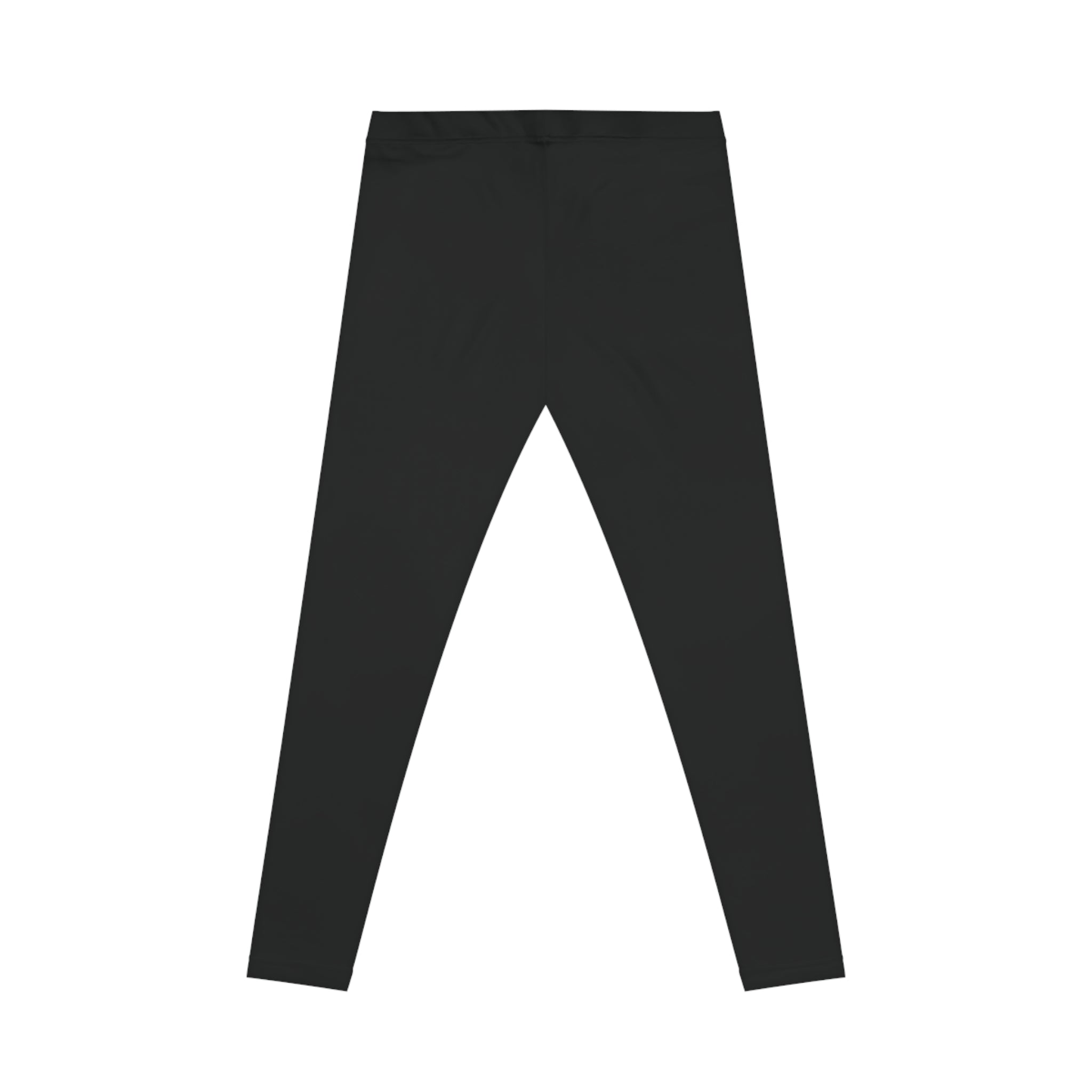 Black Women's Casual Leggings — Minimal Script Accent