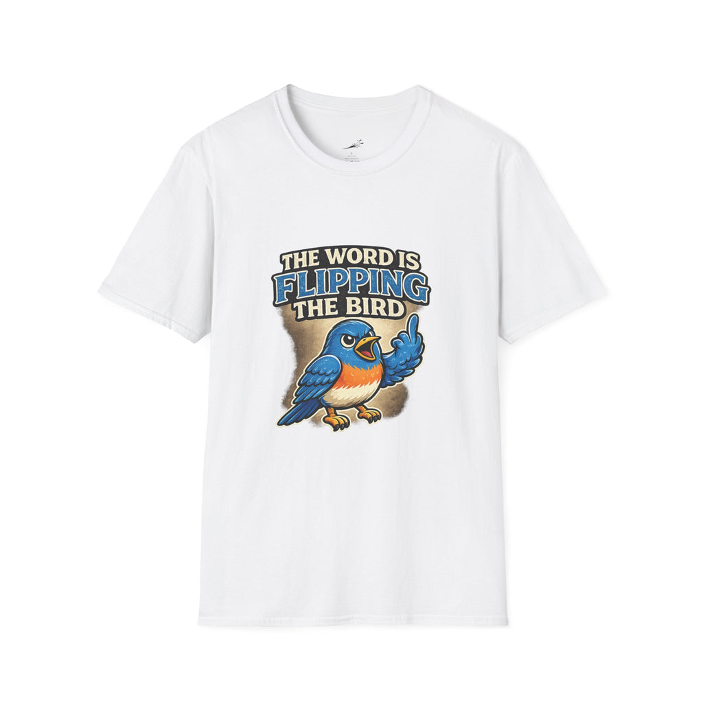 Flipping The Bird T-Shirt — Funny Retro Blue Bird Graphic Tee