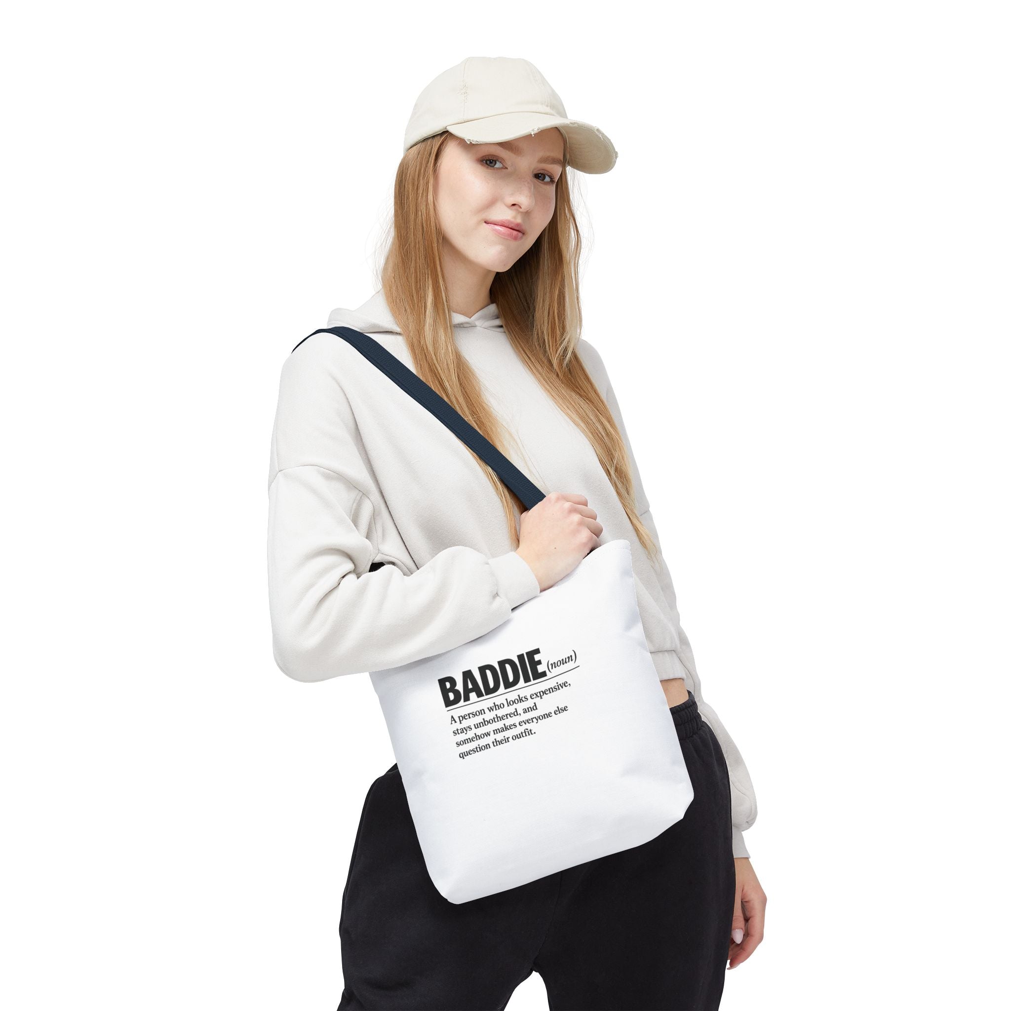 Baddie Definition Tote Bag — Funny Fashion Quote Canvas Tote