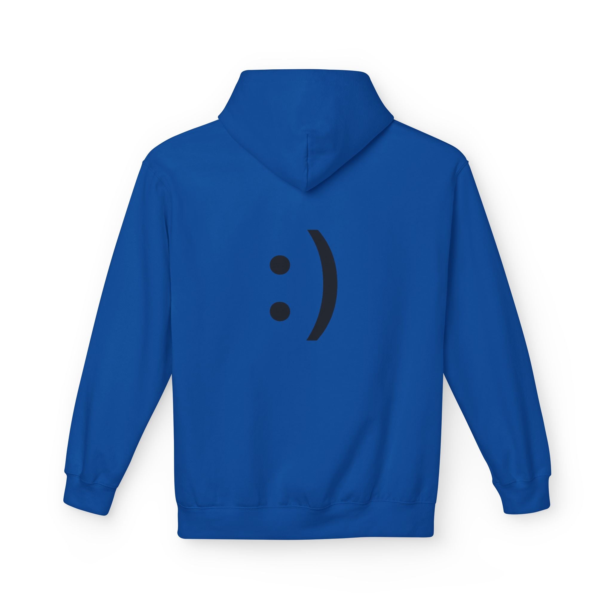 Smiley Face Hoodie – Minimal Emoticon Graphic Pullover