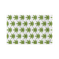 Kool Cannabis Leaf Microfiber Tea Towel — Repeating Green Marijuana Pattern Kitchen Towel