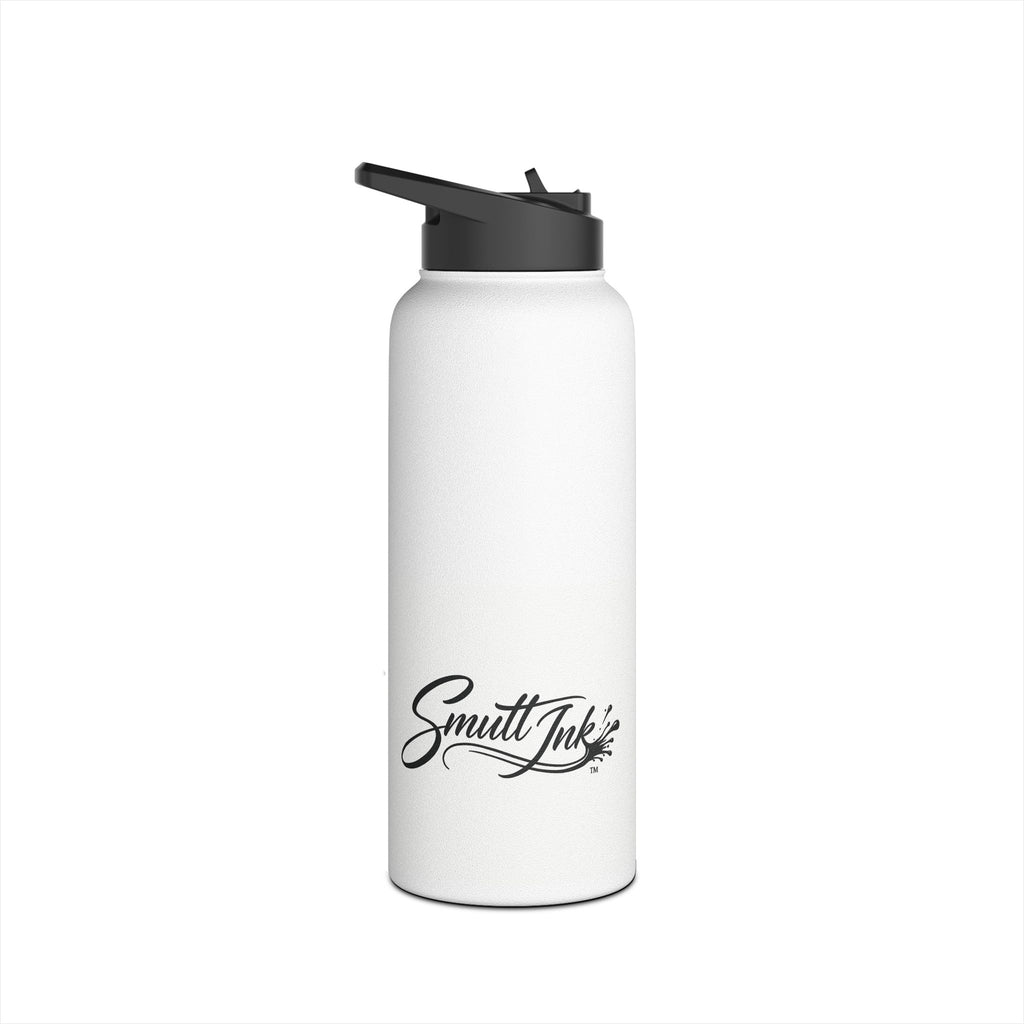 Smutt Ink Stainless Steel Water Bottle – Insulated Drink Bottle with Script Logo