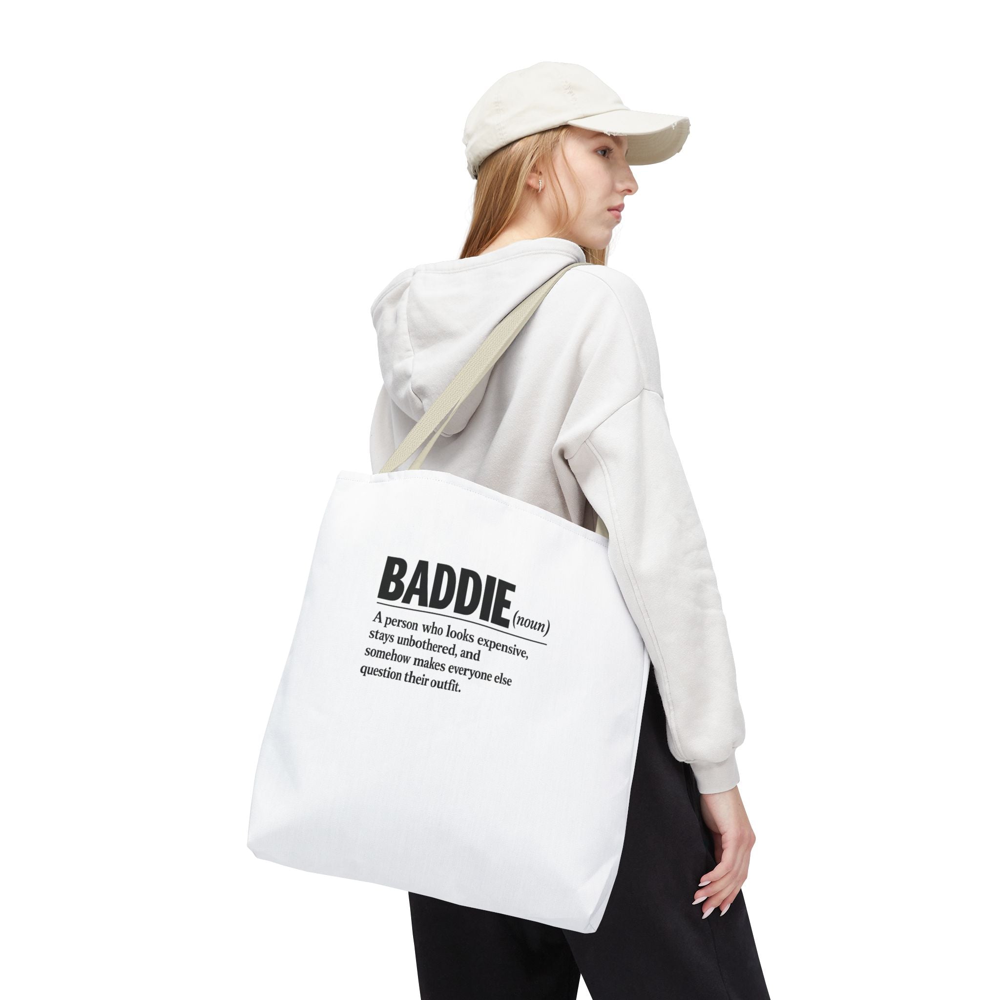 Baddie Definition Tote Bag — Funny Fashion Quote Canvas Tote