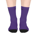 Purple 'Sister' Mid-Length Socks — Cozy Crew Socks for Gifts & Everyday Wear