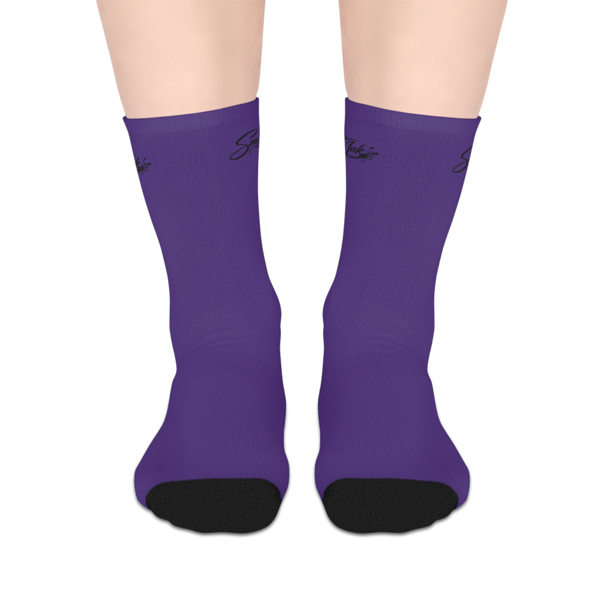 Purple 'Sister' Mid-Length Socks — Cozy Crew Socks for Gifts & Everyday Wear