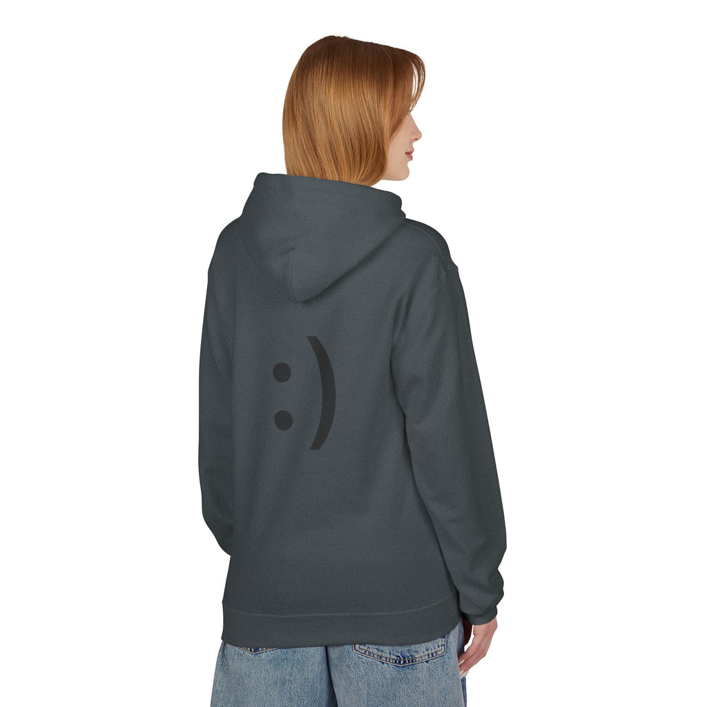 Smiley Face Hoodie – Minimal Emoticon Graphic Pullover
